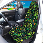 Cute Dinosaur And Floral Pattern Print Waterproof Car Seat Cover
