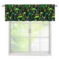 Cute Dinosaur And Floral Pattern Print Window Valance