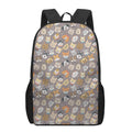 Cute Dog Emoji Pattern Print 17 Inch Backpack