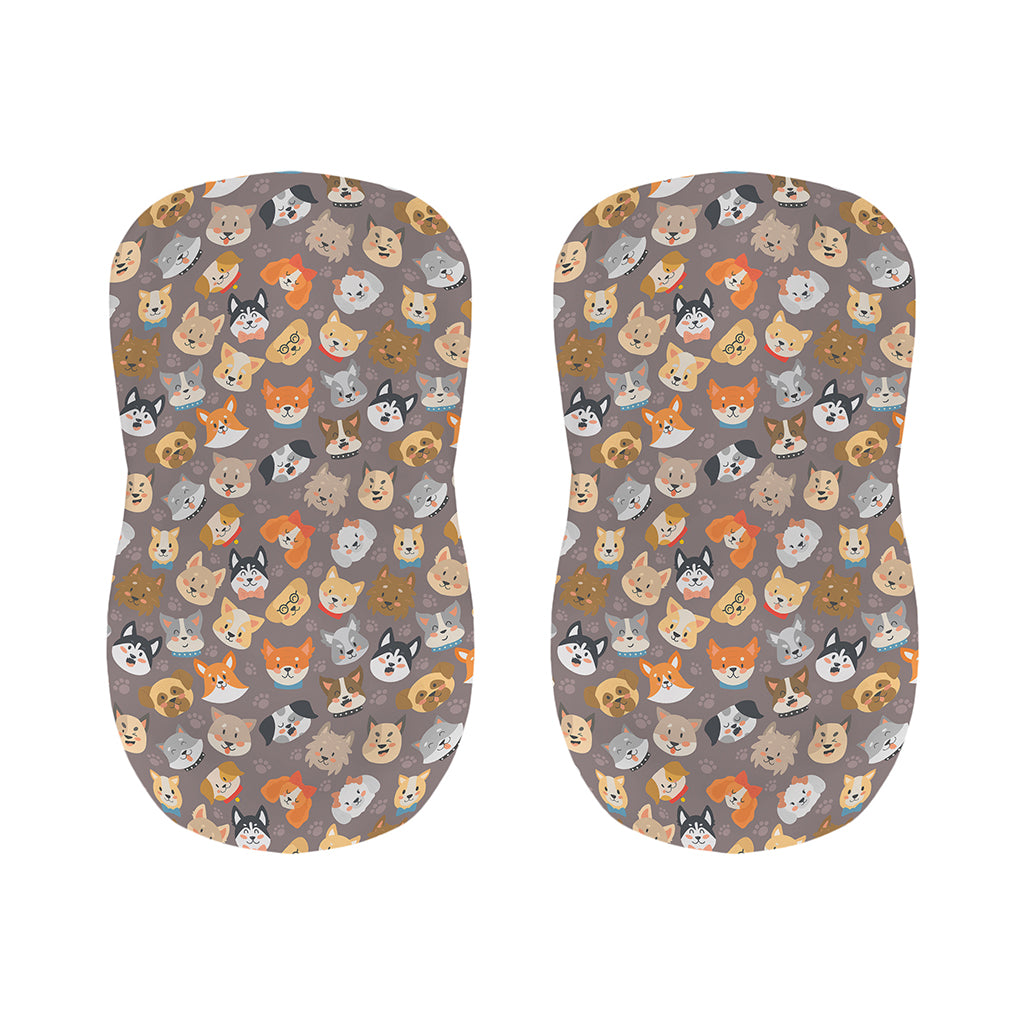 Cute Dog Emoji Pattern Print Bar Stool Covers