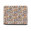 Cute Dog Emoji Pattern Print Bifold Wallet