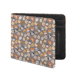 Cute Dog Emoji Pattern Print Bifold Wallet