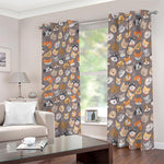 Cute Dog Emoji Pattern Print Blackout Grommet Curtains