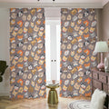 Cute Dog Emoji Pattern Print Dimout Pencil Pleat Curtains