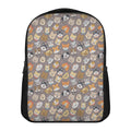 Cute Dog Emoji Pattern Print Casual Backpack