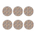 Cute Dog Emoji Pattern Print Coaster Set
