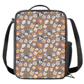 Cute Dog Emoji Pattern Print Crossbody Lunch Bag
