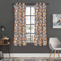 Cute Dog Emoji Pattern Print Grommet Curtain Panels