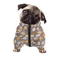 Cute Dog Emoji Pattern Print Dog Zip Up Jacket