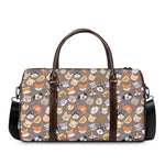 Cute Dog Emoji Pattern Print Duffle Bag