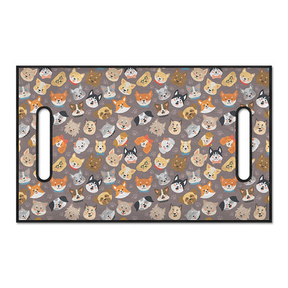 Cute Dog Emoji Pattern Print Golf Cart Seat Cover
