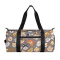 Cute Dog Emoji Pattern Print Gym Bag