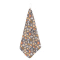Cute Dog Emoji Pattern Print Hand Towel