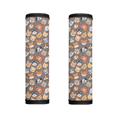 Cute Dog Emoji Pattern Print Handle Covers