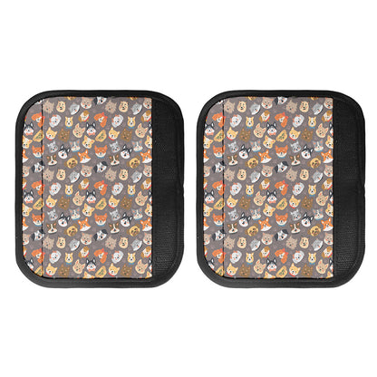 Cute Dog Emoji Pattern Print Handle Covers