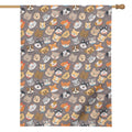 Cute Dog Emoji Pattern Print House Flag