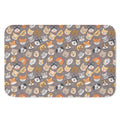 Cute Dog Emoji Pattern Print Indoor Door Mat