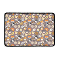Cute Dog Emoji Pattern Print Kitchen Mat