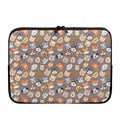Cute Dog Emoji Pattern Print Laptop Sleeve