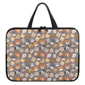 Cute Dog Emoji Pattern Print Laptop Sleeve With Handle