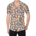 Cute Dog Emoji Pattern Print Men's Shirt