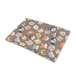 Cute Dog Emoji Pattern Print Pet Cooling Mat Cover