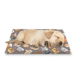 Cute Dog Emoji Pattern Print Pet Cooling Mat Cover