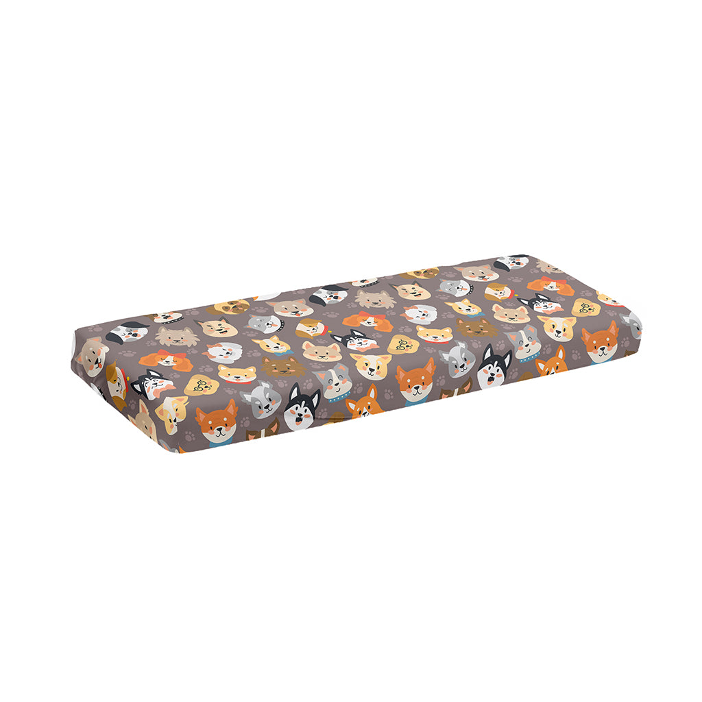 Cute Dog Emoji Pattern Print Piano Keyboard Cover