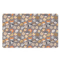Cute Dog Emoji Pattern Print Polyester Doormat