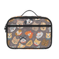 Cute Dog Emoji Pattern Print Portable Lunch Bag
