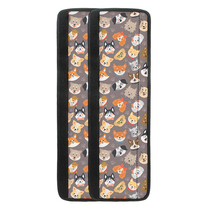 Cute Dog Emoji Pattern Print Refrigerator Handle Covers