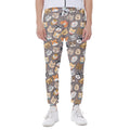 Cute Dog Emoji Pattern Print Joggers