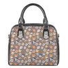 Cute Dog Emoji Pattern Print Shoulder Handbag