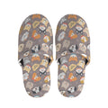 Cute Dog Emoji Pattern Print Slippers