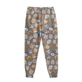 Cute Dog Emoji Pattern Print Sweatpants