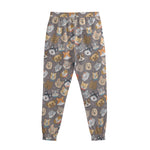 Cute Dog Emoji Pattern Print Sweatpants