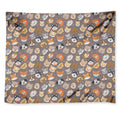 Cute Dog Emoji Pattern Print Tapestry
