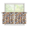 Cute Dog Emoji Pattern Print Tier Curtains