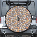 Cute Dog Emoji Pattern Print Tire Cover With Camera Hole