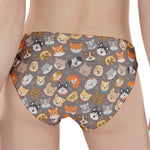 Cute Dog Emoji Pattern Print Women's Panties