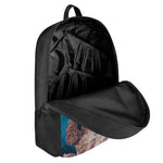 Cute Dolphins In The Ocean Print 17 Inch Backpack