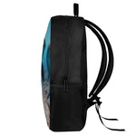 Cute Dolphins In The Ocean Print 17 Inch Backpack