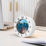 Cute Dolphins In The Ocean Print Alarm Clock