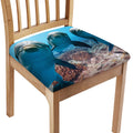 Cute Dolphins In The Ocean Print Chair Cushion Cover