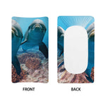 Cute Dolphins In The Ocean Print Changing Pad Cover