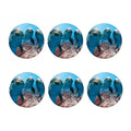 Cute Dolphins In The Ocean Print Coaster Set
