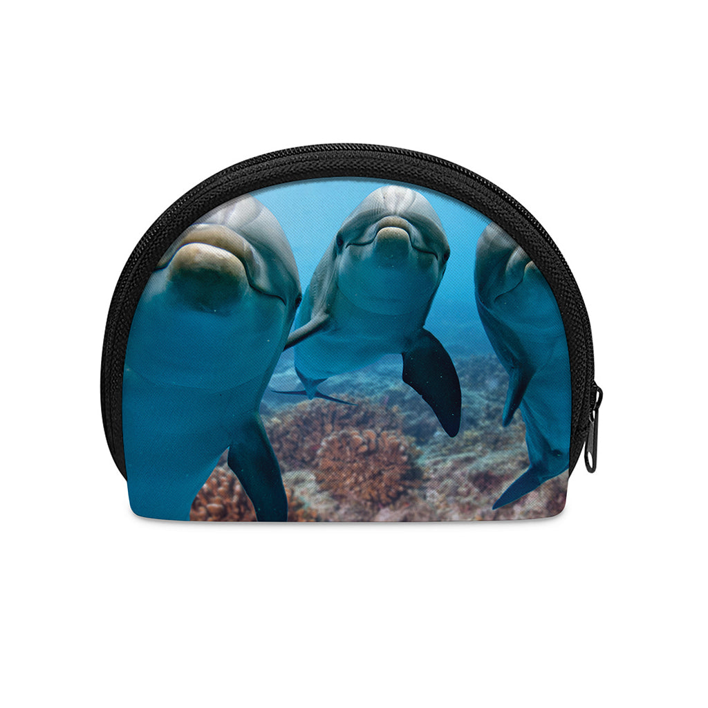 Cute Dolphins In The Ocean Print Coin Purse