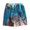 Cute Dolphins In The Ocean Print Cotton Shorts