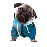 Cute Dolphins In The Ocean Print Dog Zip Up Hoodie