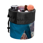 Cute Dolphins In The Ocean Print Drawstring Makeup Bag